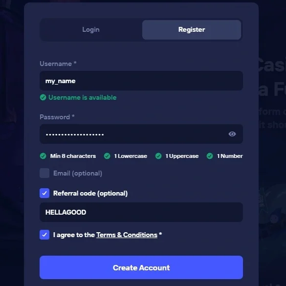 Duel casino registration and promo code